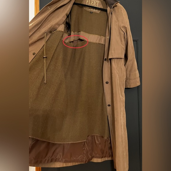 VINTAGE LONDON STYLE TRENCH-COAT | TAN/BROWN - Picture 6 of 7